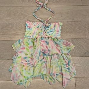Kate Mack girls halter top.  Adorable! Size XS (5/6) But fits through size 8.